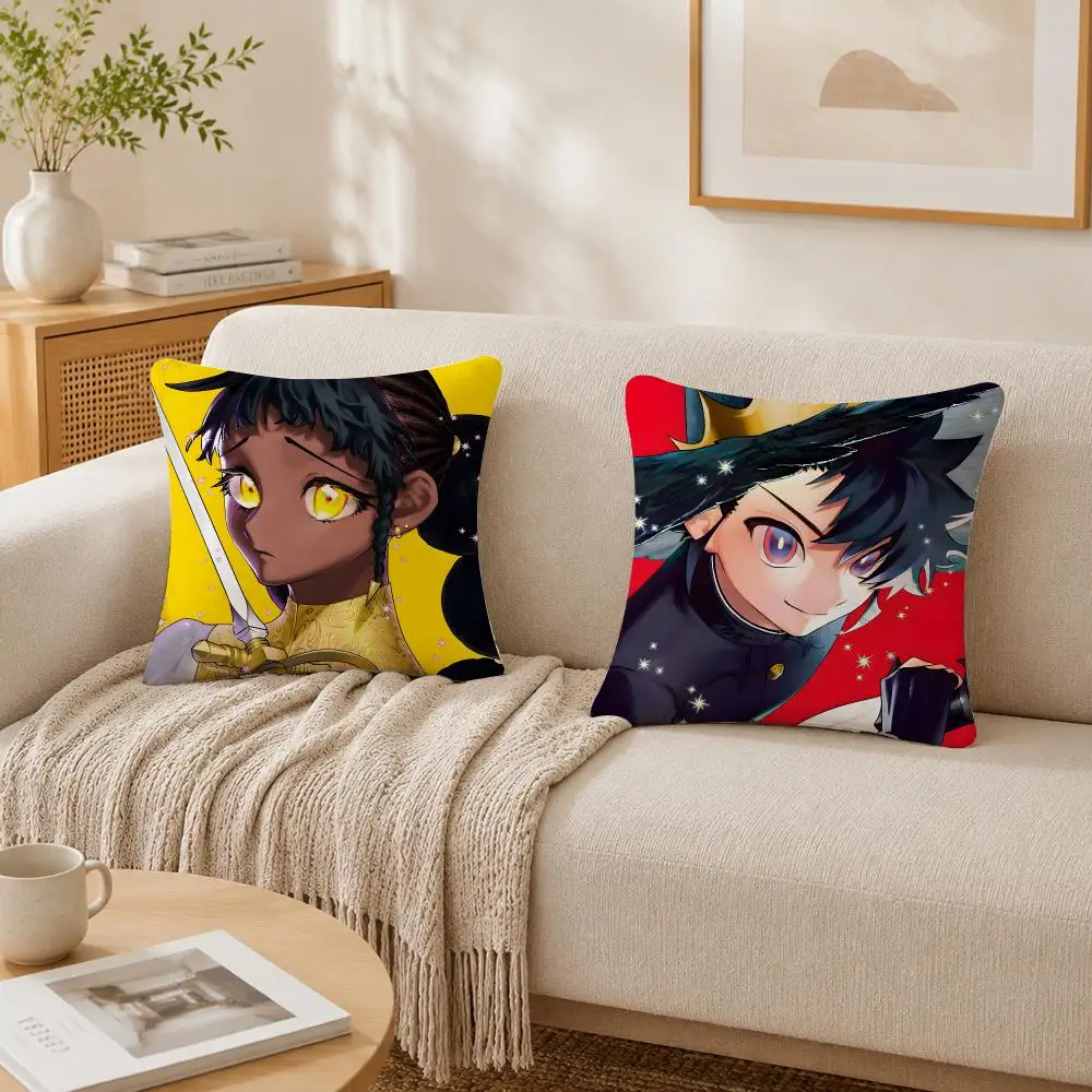 Anime I-Ichi The Witch Cushion Cover Plush Decorative Pillow Case With Hidden Zipper Cutecore Room Decor For Home