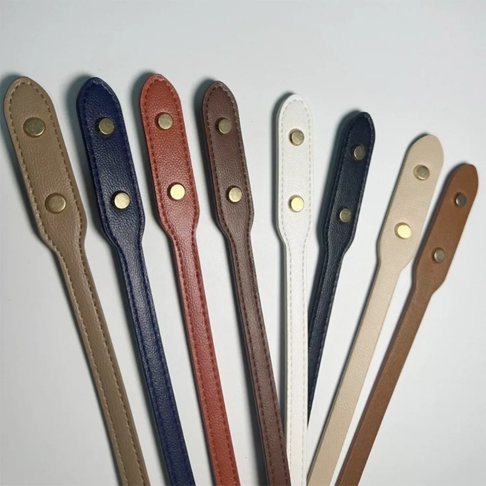 2pcs Practical 2pcs Bag Straps PU Leather 73cm Length Handle Strap Detachable With Rivets DIY Bag Accessories DIY Crafting