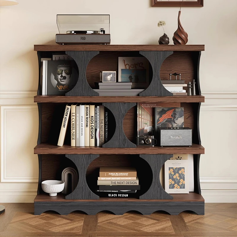

Household dining side cabinet French storage bookshelf Solid wood medieval entrance cabinet