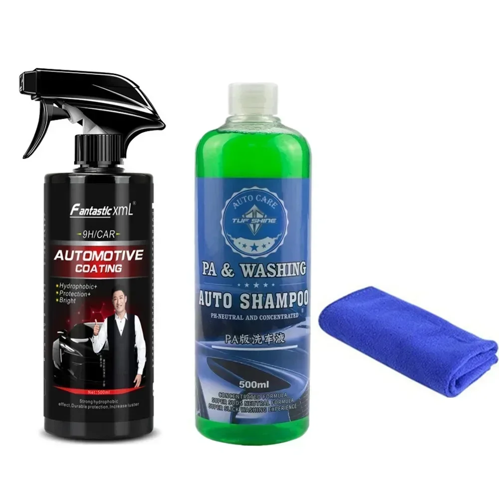 Ceramic Car Coating 9H Nano Liquid Glass Plated Crystal Hydrophobic Waterproof Polishing Pain Foam Shampoo Wash Car Clean