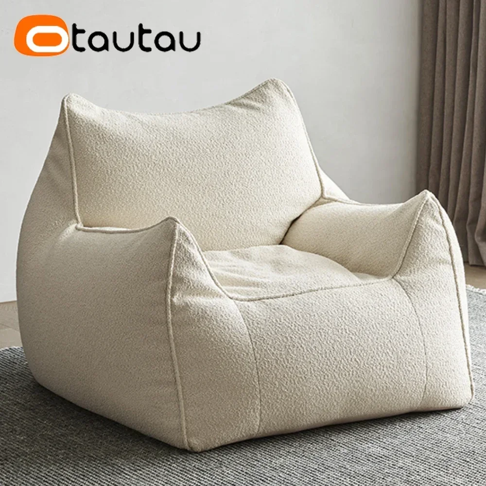 OTAUTAU Filled Bean Bag Sofa Pouf  with Filler Outdoor Waterproof Puff Ottoman Salon Armchair Camping Garden Beach Couch SF114