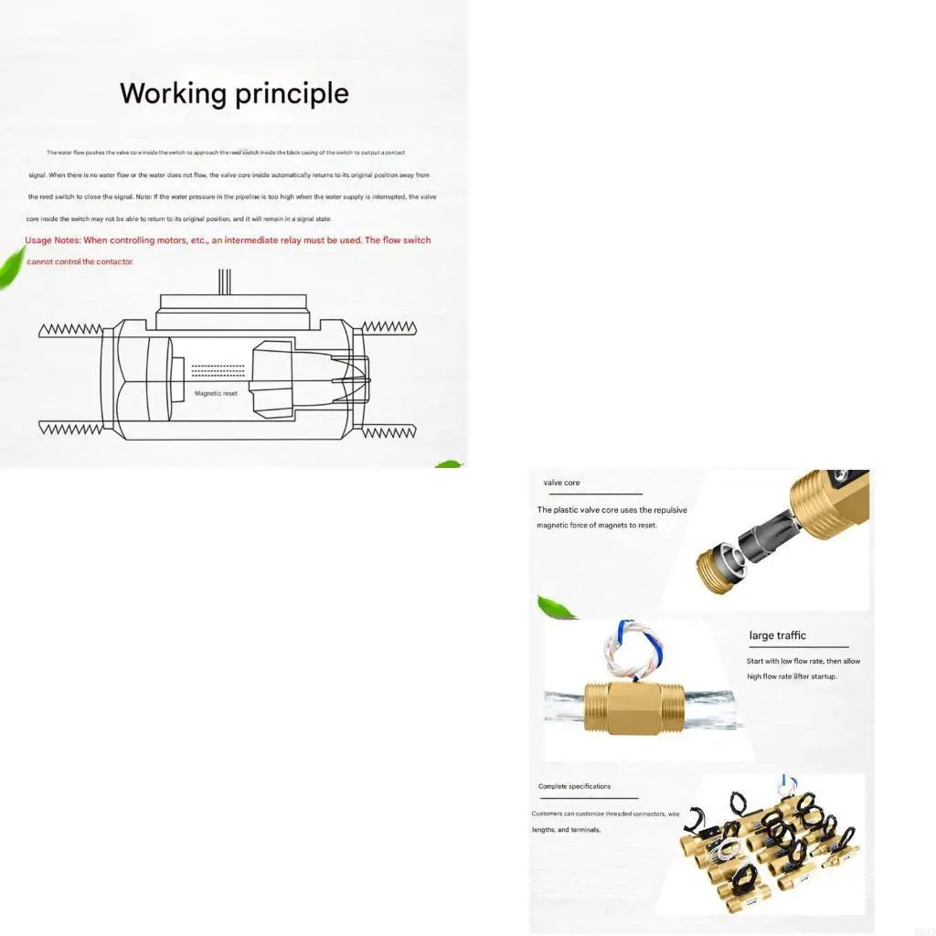 

D08D Простая установка переключателей расхода воды Быстрая настройка для трубопроводных систем