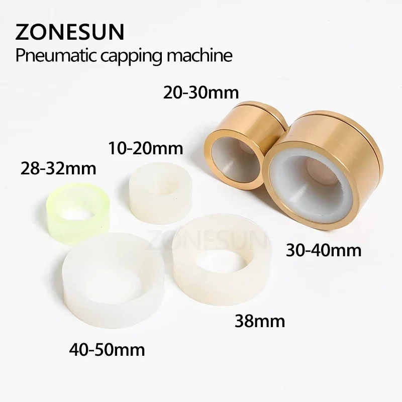 ZONESUN 10-50mm 28 29 30 31 32 38mm potente máquina taponadora neumática manual de botellas de agua y bebidas