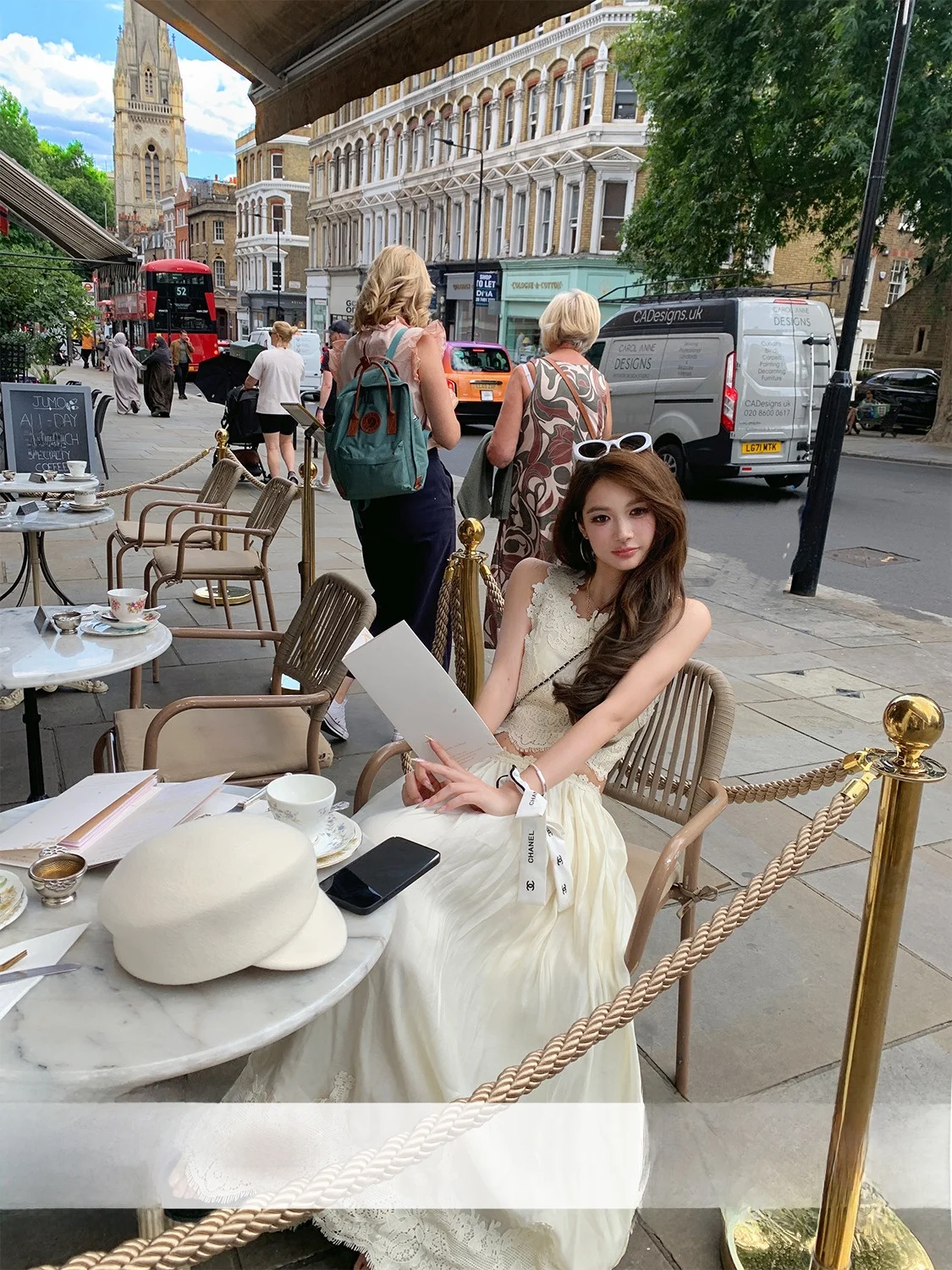 

Xinlei Lin Duoleili Garden iny, водорастворимый кружевной топ, длинная юбка, комплект из шелка, такой материал, повседневный летний наряд для женщин