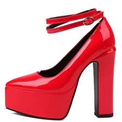 Sexy Women's High Heels Shoes Point Toe Dress Pumps Straps Black Red White Heeled Party Dance Striper Shoes Female Large Size 46