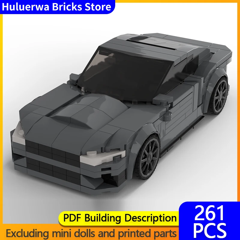 

Модель городской автомобиль MOC, строительные кирпичи, американский мускулистый спортивный автомобиль, модульная технология, детские праздничные подарки, сборные игрушки, костюм