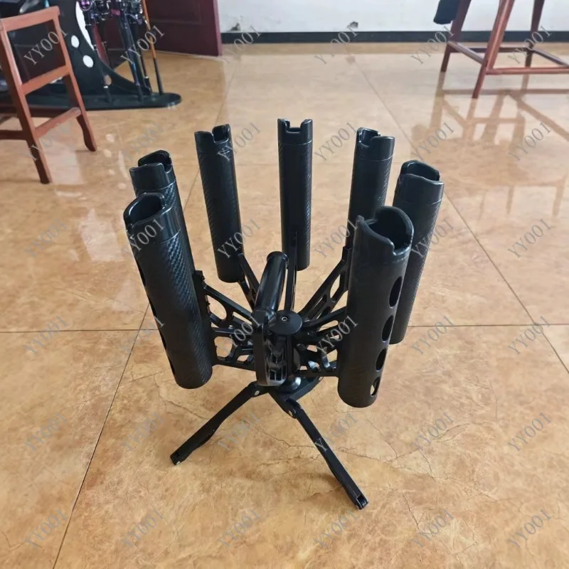 Lure Fishing Rod Storage Rack 360 Degrees Rotatable Bracket with 7 Positions