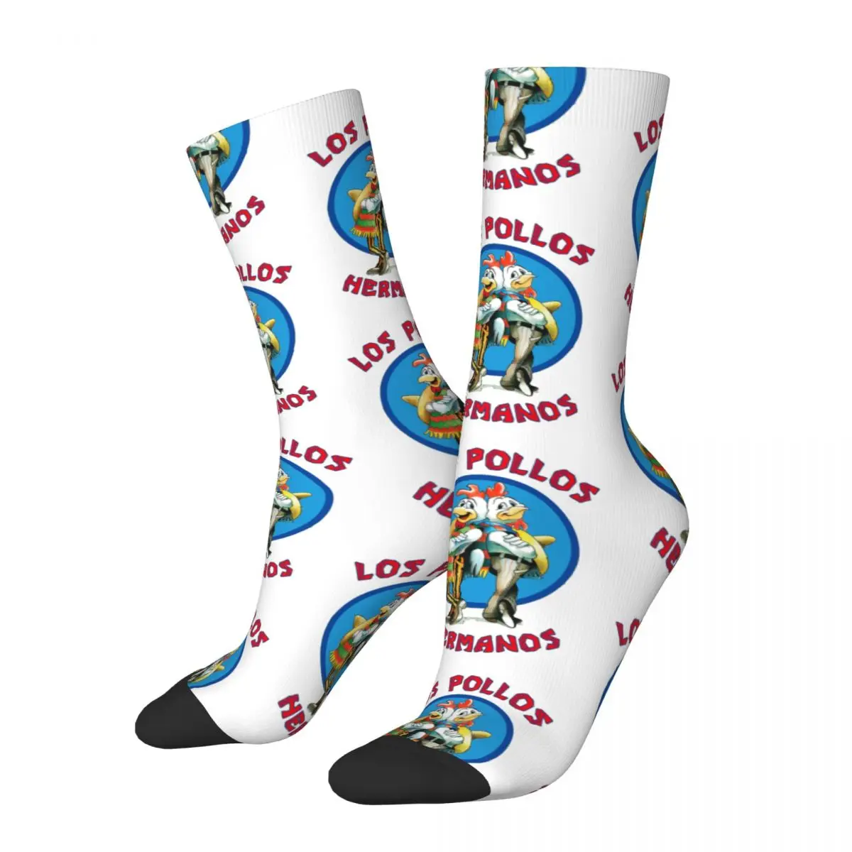 Cool Los Pollos Hermanos Breaking Bad Basketball Socks TV Polyester Long Socks for Unisex Breathable