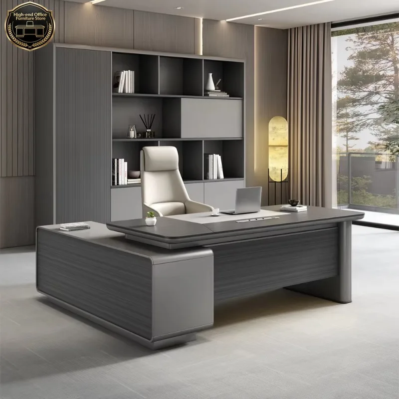 Customized Custom High Quality L-Shaped Wood Desk Modern Design Executive Office Table Convertible Feature for Bosses
