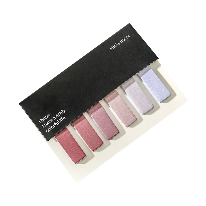 Fresh Rainbow Time Morandi Color Memo Pad Sheets Sticky Notes Planner Sticker Bookmark To Do List Stationery Shool Office