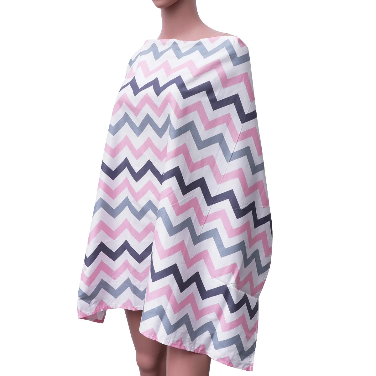 

Cotton Striped Nursing Cover Breathable Breastfeeding Shawl for Outdoor Travel Walk Stroller Cover Nursing Scarf