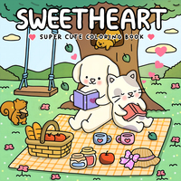 Sweet and Adorable Animated Animal Picture Book - Healing Green Coloring Book for Kids and Adults