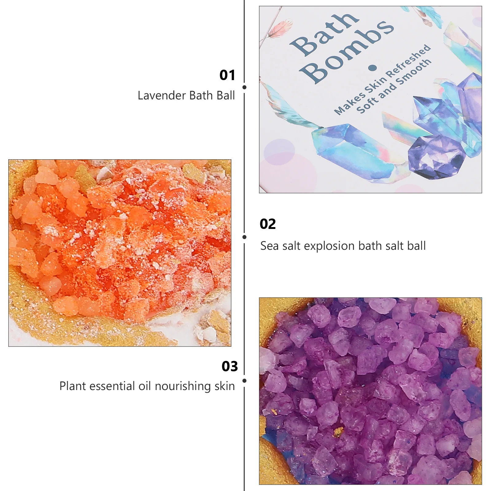 مجموعة هدايا سبا مكونة من 4 قطع من الزيوت العطرية الطبيعية وكرات الاستحمام المريحة وإكسسوارات الاستحمام المريحة لترطيب البشرة #5