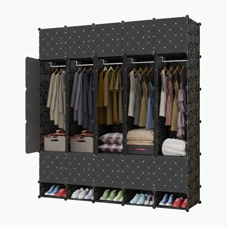 

Modern Furniture Fitted Plastic Folding Children Closet Cabinet Plastic Clothes Storage Wardrobe