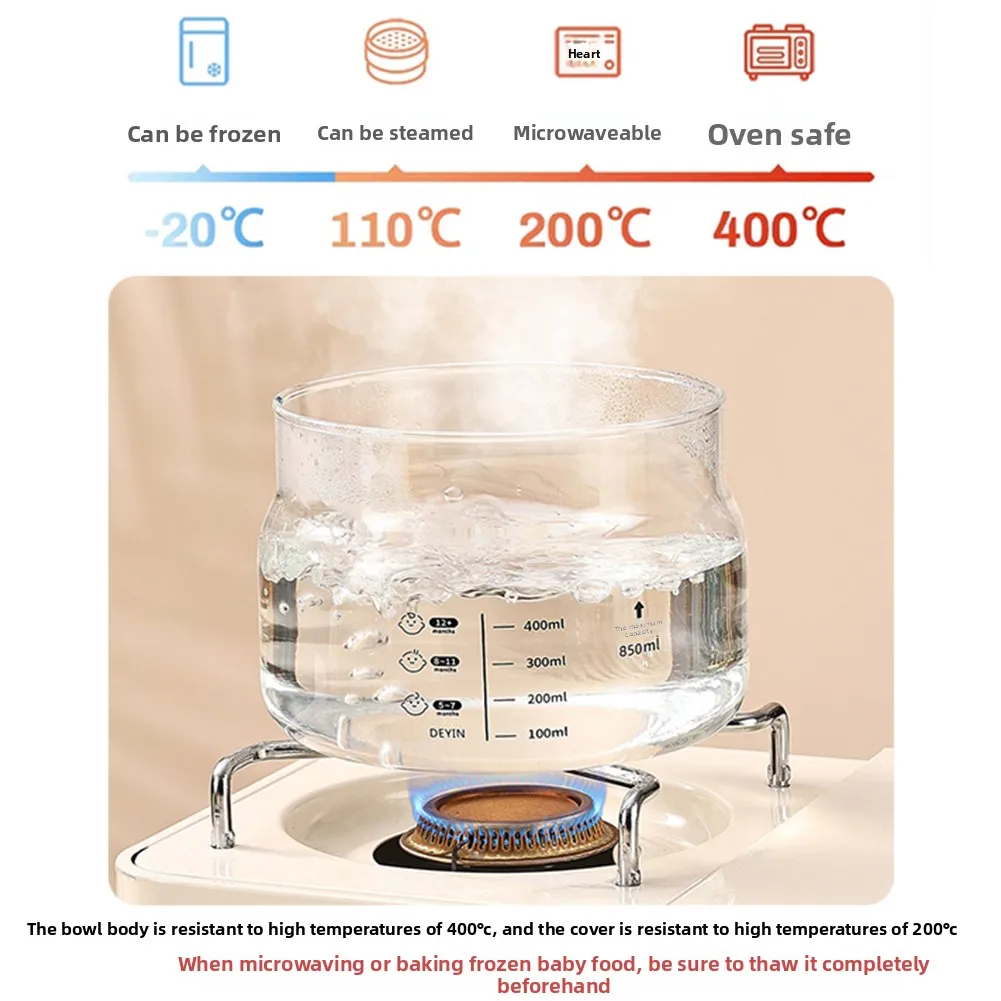 Glass Food Storage Container Airtight Leakproof Food Bowl Bento Lunch Box Microwave Oven Dishwasher Safe Lunch Packing Storage view 5