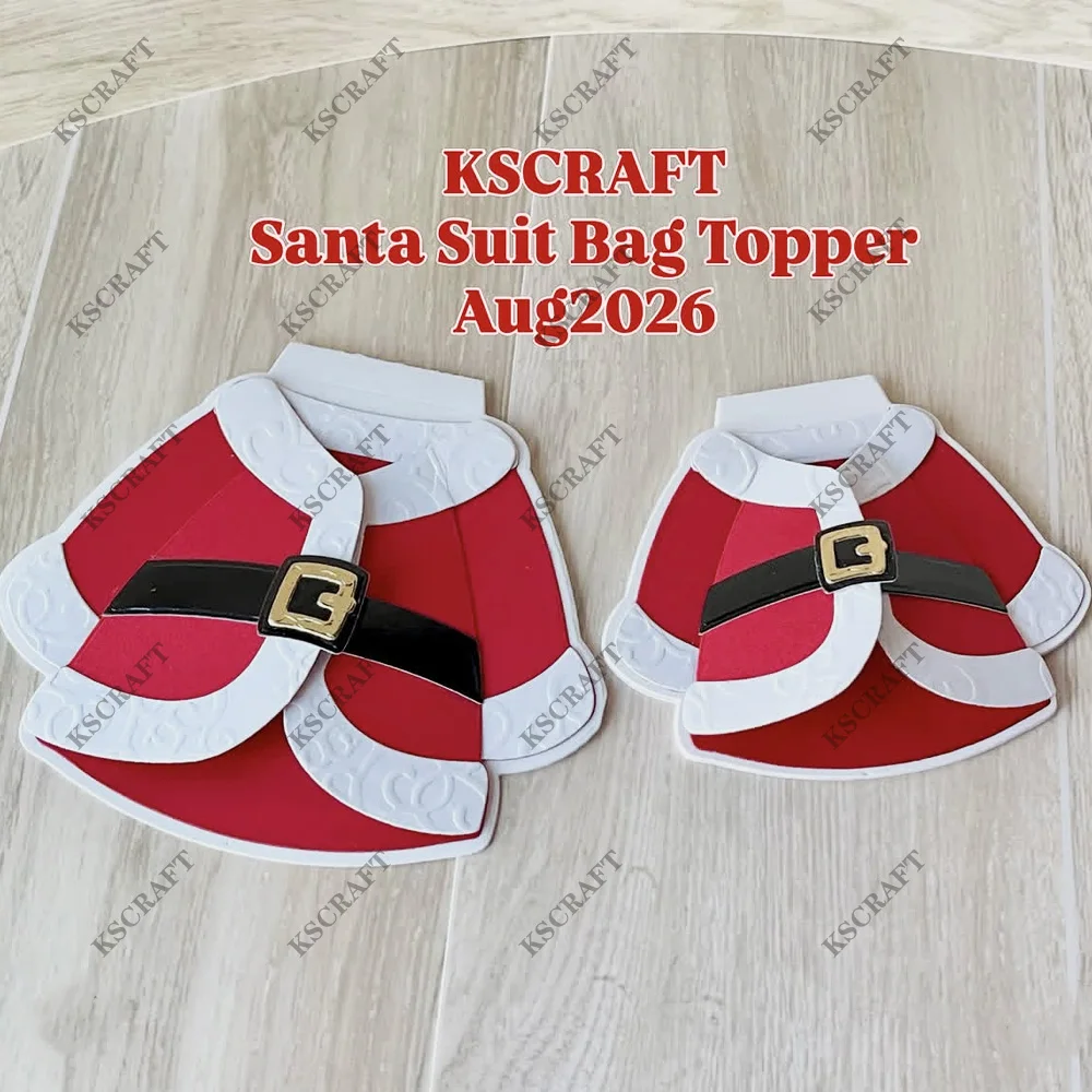 KSCRAFT Santa Suit Bag Toppers Cutting Dies Stencils for DIY Scrapbooking Decorative Embossing DIY Paper Cards view 3