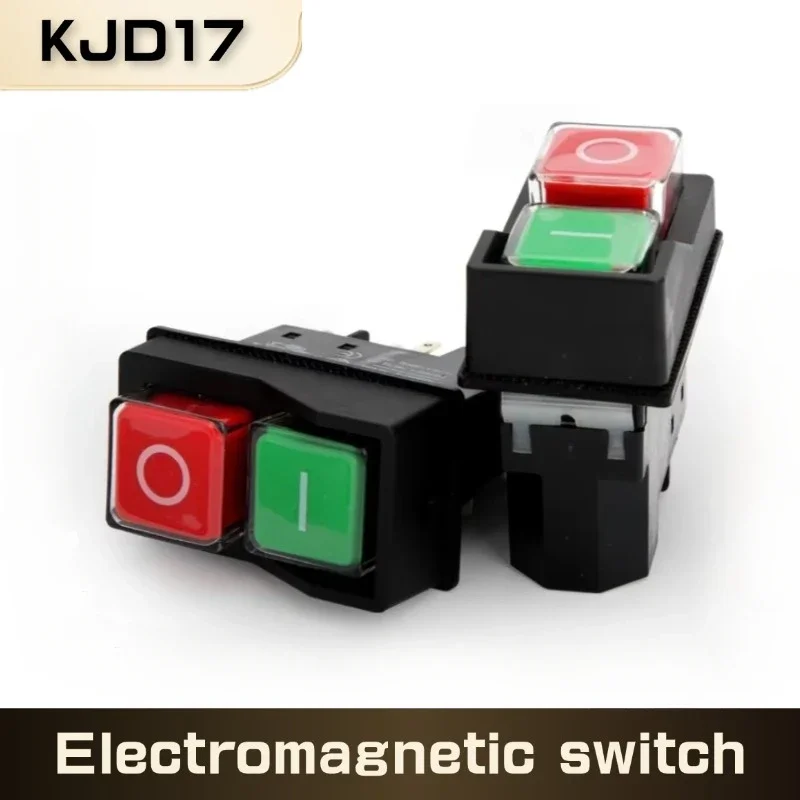 1PCS AC250V 16A Waterproof Electromagnetic Push Button switch 4/5Pin Can Replace KJD17 KLD-28protection Starter Safety Switch