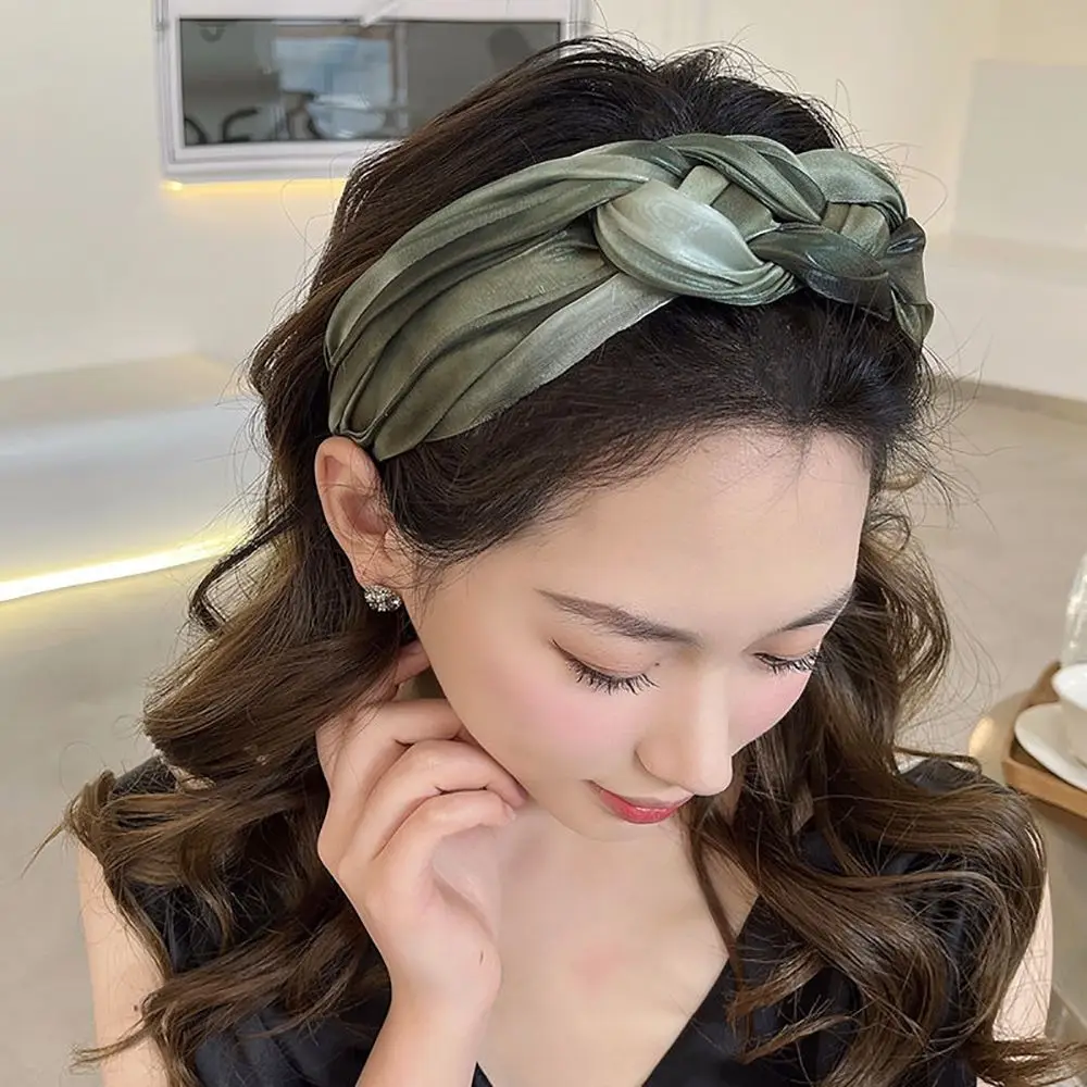 Headband Jaring untuk Wanita, Penutup Kepala untuk Mencuci Muka, Hiasan Kepala Wanita, Ikat Rambut Kepang Terpuntir, Headband Gaya Korea, Aksesoris Rambut Wanita