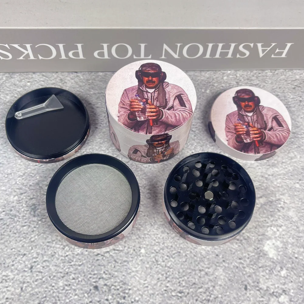 

2inch Herb Grinder 4-Layers Metal Crusher Salt Spice Mill Mortar Grinder Cigarette Tobacco Grass Cigar Smoking Accessories Gift