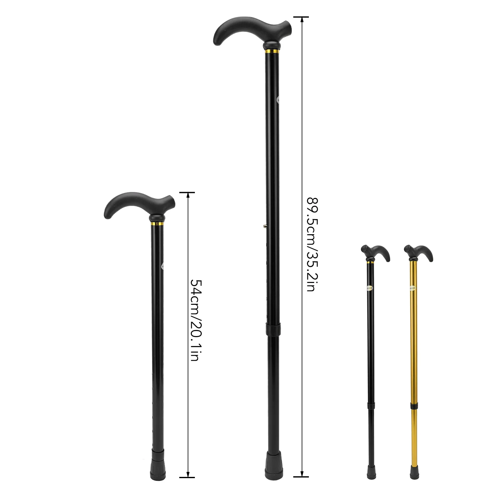 Walking Cane Ergonomic Handle Rubber Base Aluminum Alloy Walking Stick Cane 6 Positions Adjustment Adjustable for Elderly