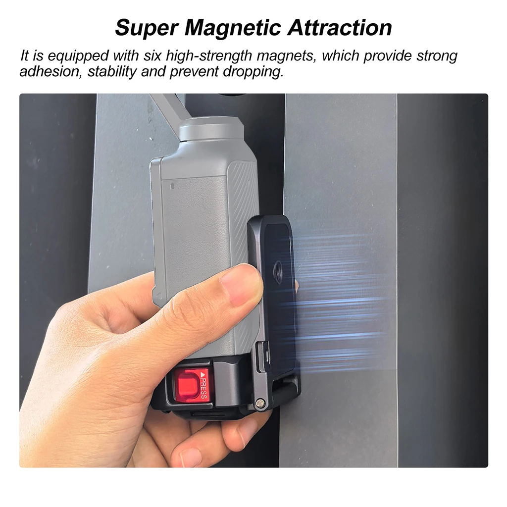 Magnetischer Adapterrahmen 180 °   Verstellbare klappbare Stativhalterung für DJI Osmo Pocket 3, Erweiterungshalterung, Desktop-Vlog-Live-Streaming