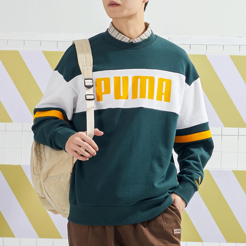

Оригинальная новая модная повседневная толстовка Puma с круглым вырезом и пэчворком для мужчин и женщин 536394-80