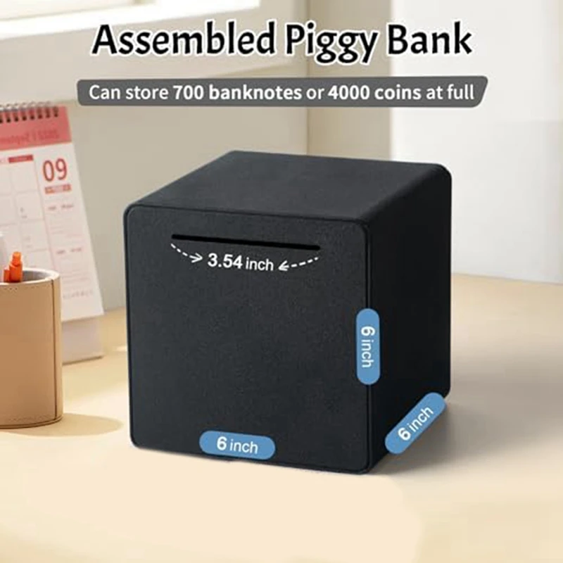 Adult Piggy Bank, Only Stainless Steel Piggy Bank Can Be Entered And Exited, Unopenable Piggy Bank Durable