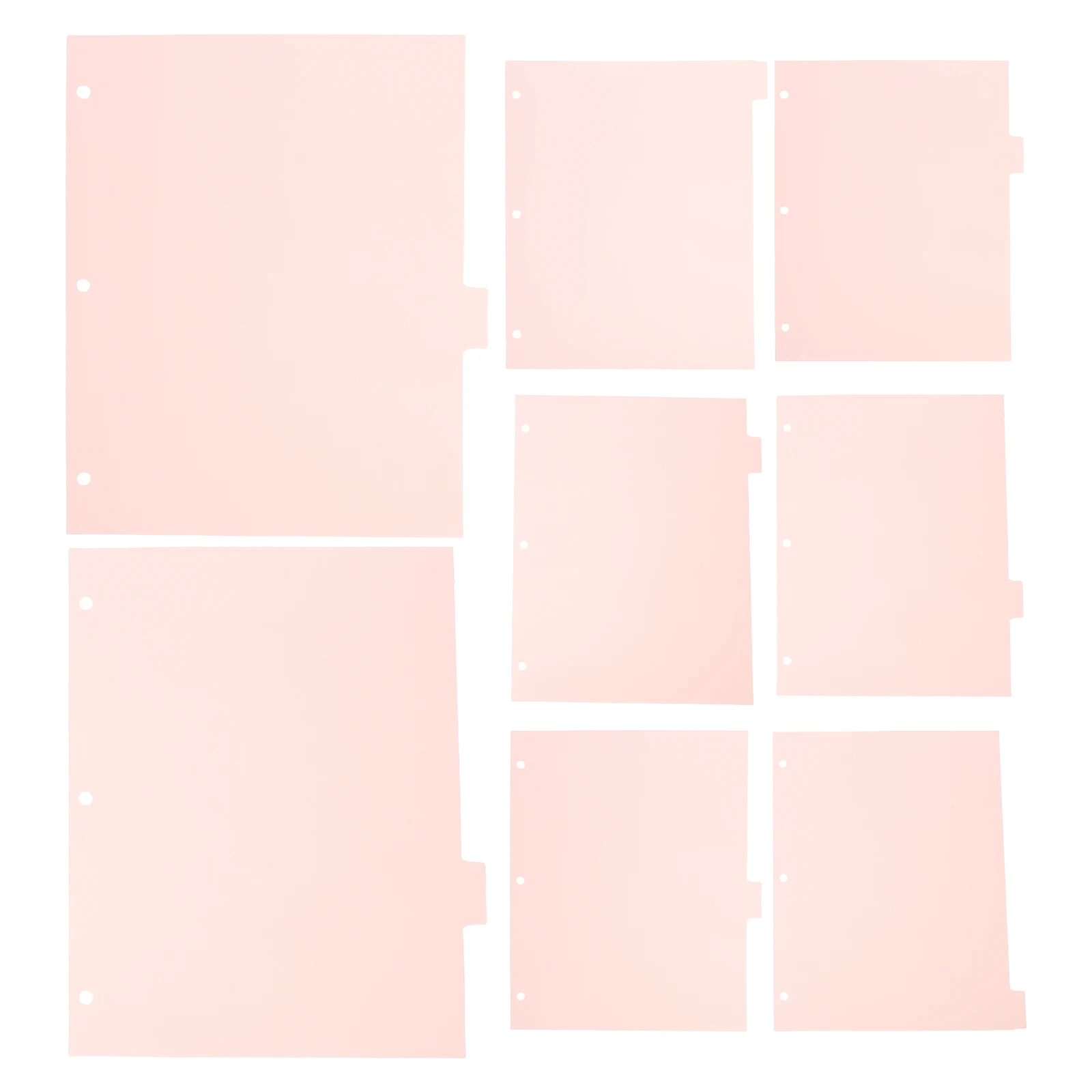8 Sheets PVC Plastic Separator Tabs Dividers for 3 Rings Binder Notebook Supplies Sturdy ganize Planner School Office