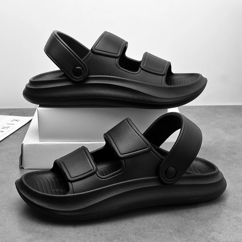 Summer Men Slippers EVA Soft Platform Slides Sneaker Borken Sandals Casual Beach Shoes Platform Designer Comfortable Slippers