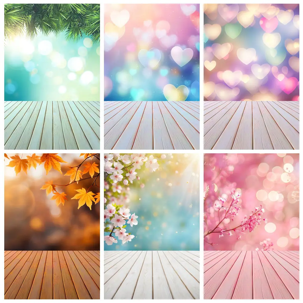 MOON.QG Spring Glitter Wallpaper Background Photography Nature Flower Bokeh Photozone Backdrop Women Baby Studio Photobooth Sets