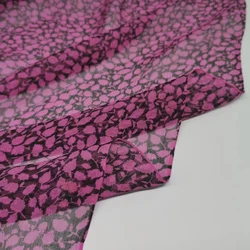 100% Real Silk Georgette Small Flower Fabric 7MM Mulberry Silk DIY Sewing Material