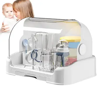 Stojak do suszenia butelek dla niemowląt Stojak do suszenia butelek ze zdejmowaną tacką ociekową Trwały stojak na blat na butelki dla małych dzieci i