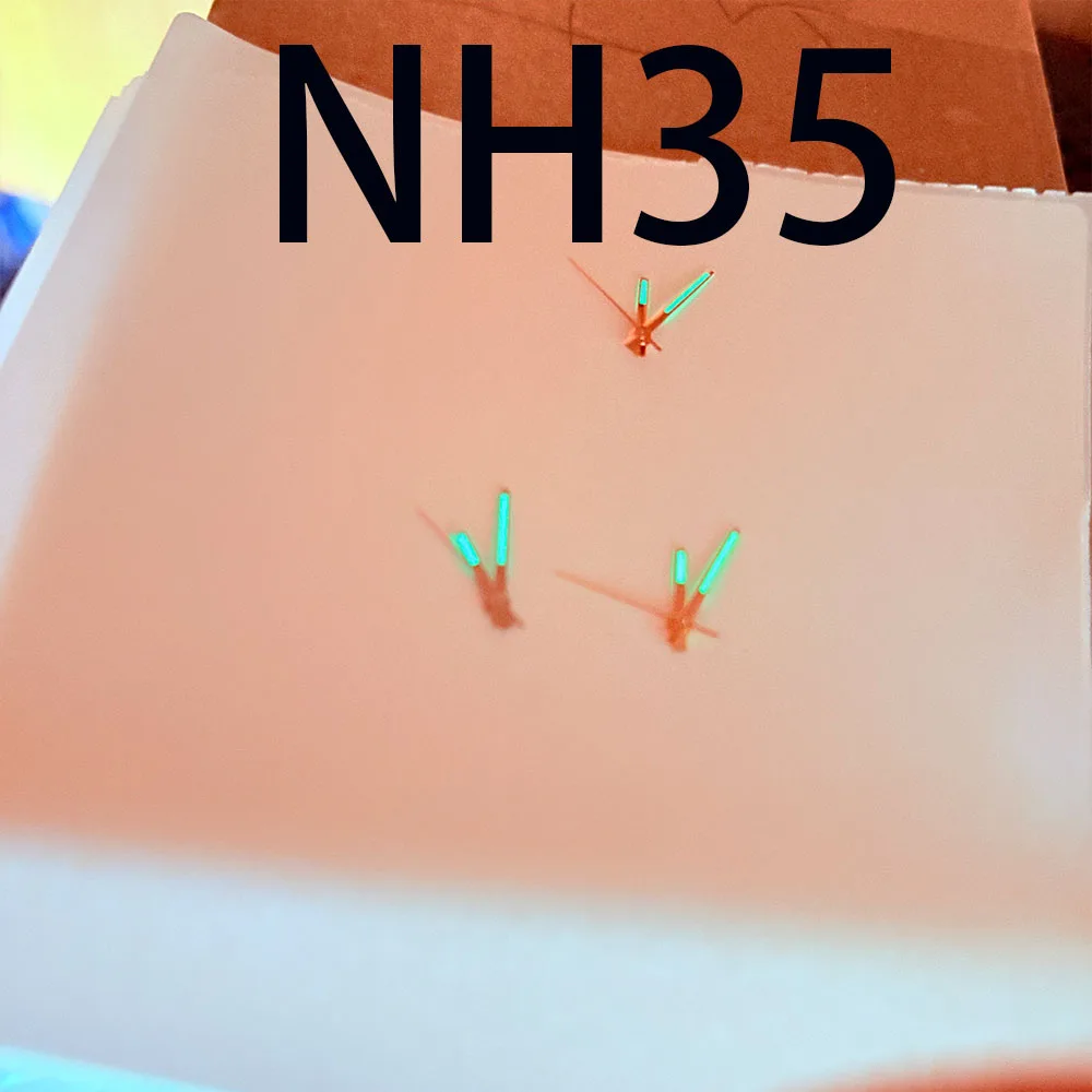 1 Stück Uhrenzubehör passend für NH35/36/38/70/71/72 Uhrwerke, Log-Stil, leuchtende Uhrzeiger und Zeiger