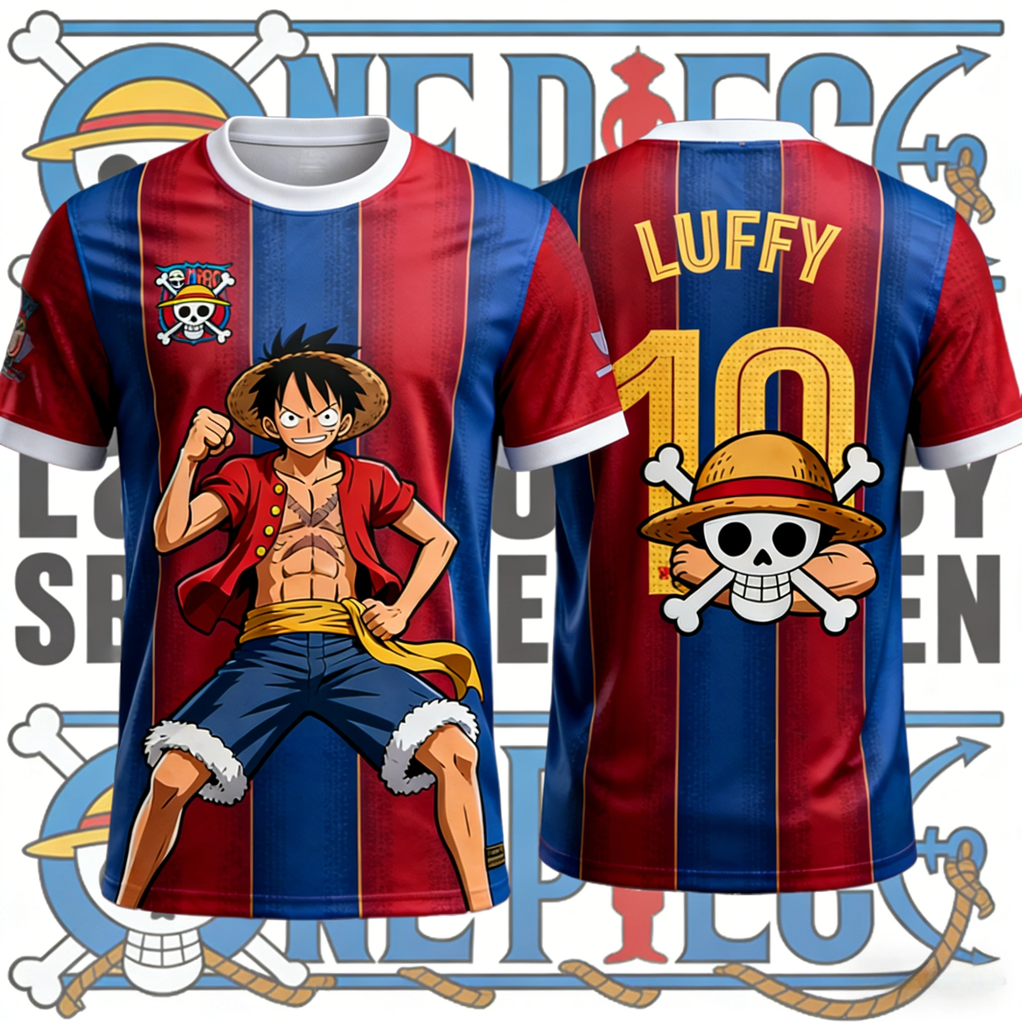 One Piece Summer 3D Sports Moisture-Wicking Breathable Football Jersey Suitable for Adults and Children Y2KT T-shirt