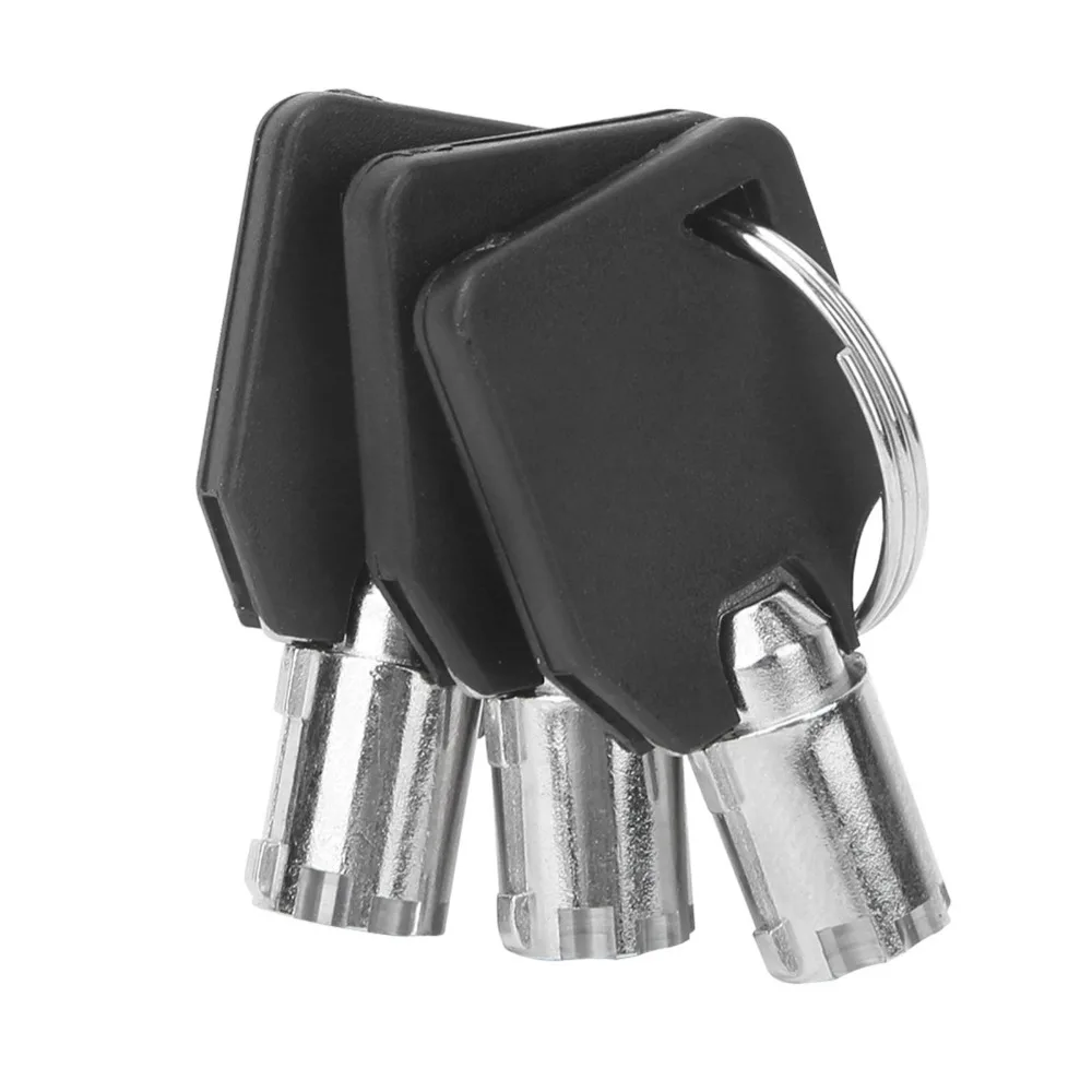 Zinc Alloy Vending Machine Lock Cylinder 38×19mm with 3 Keys Zinc Alloy Lock Cylinder Safe Chrome Color