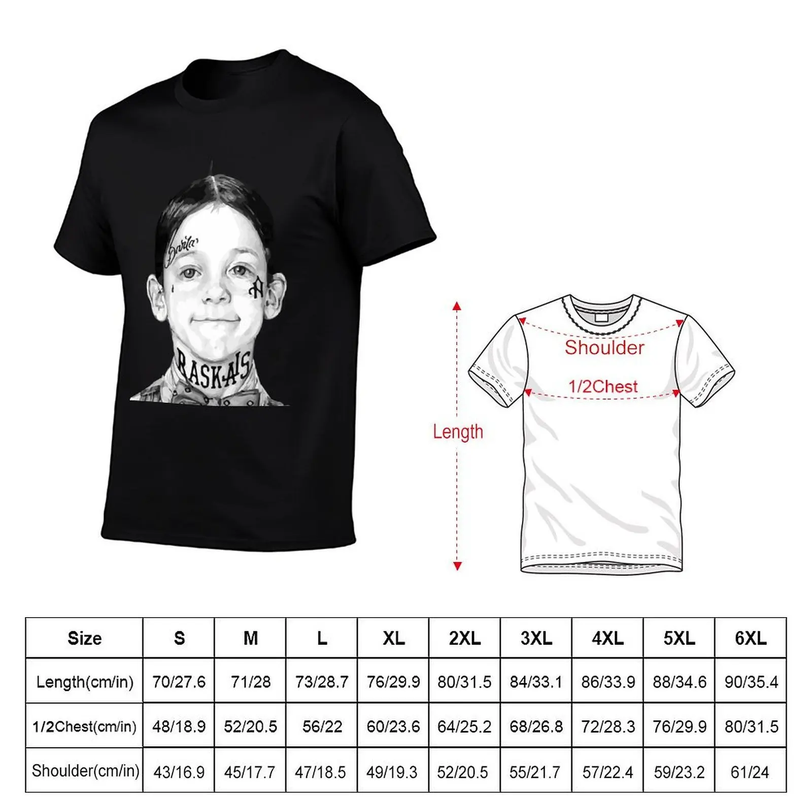 Inked Alff T-Shirt, Summer Casual Cotton Tee, Oversized Streetwear Tops, Vintage Graphic Print, Loose Fit Short Sleeve