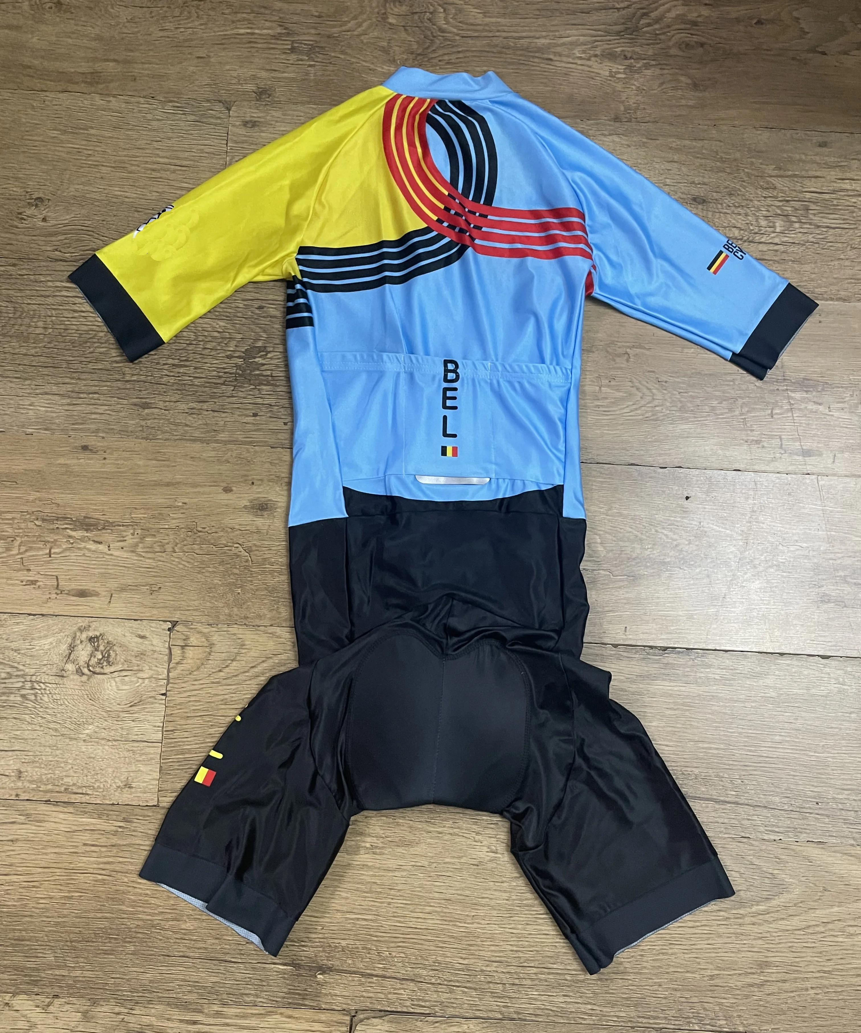 LASER CUT Skinsuit 2024 BELGIUM NATIONAL TEAM  Bodysuit SHORT Cycling Jersey Bike Bicycle Clothing Maillot Ropa Ciclismo