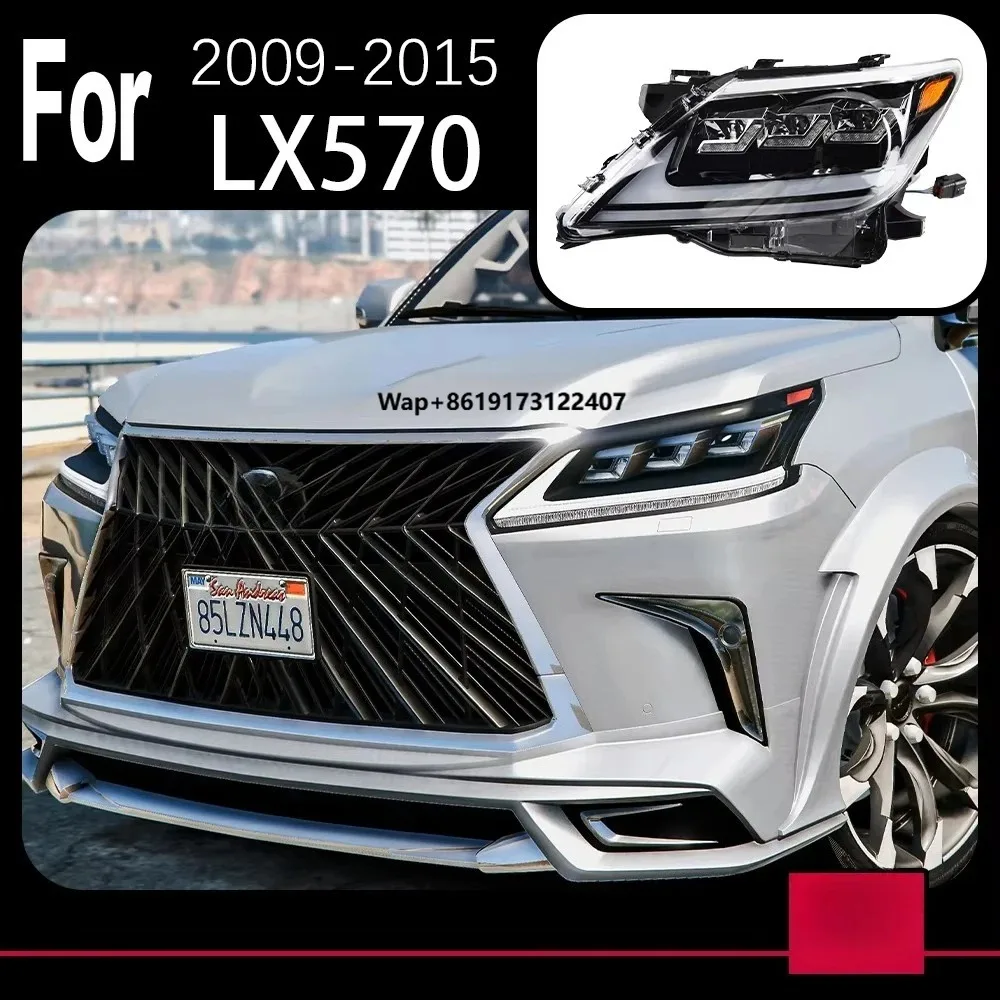 

Car Styling Head Lamp for LX570 Headlights 2009-2015 LX570 Led Headlight Fog Lights Day Running Light H7 LED Car Accessories
