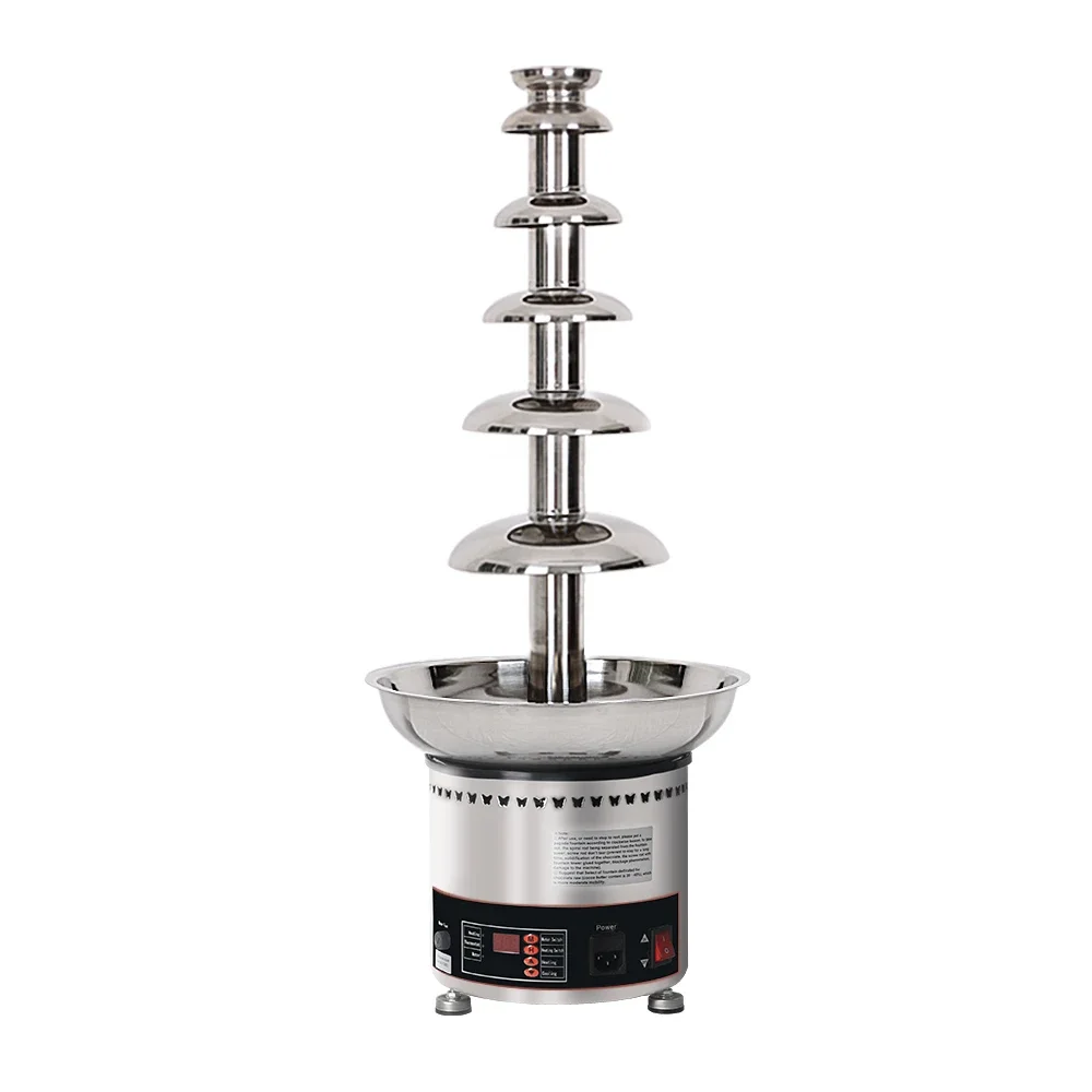 6 Tiers Chocolate Fountain Stainless 5kg Commercial Party Chocolate Fountain Chocolate Waterfall 110V/220V/240V