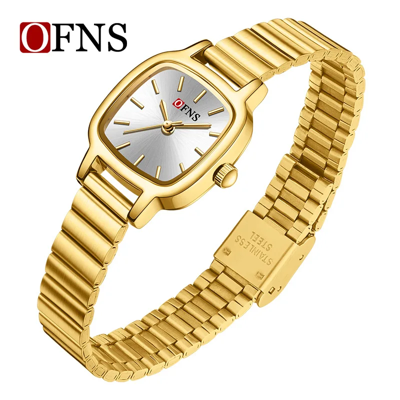Fashon Ofns 1559 Brand Ins Style Student Watch, Simple Waterproof Square Casual Wristwatch, High-end Quartz Timepiece For Women