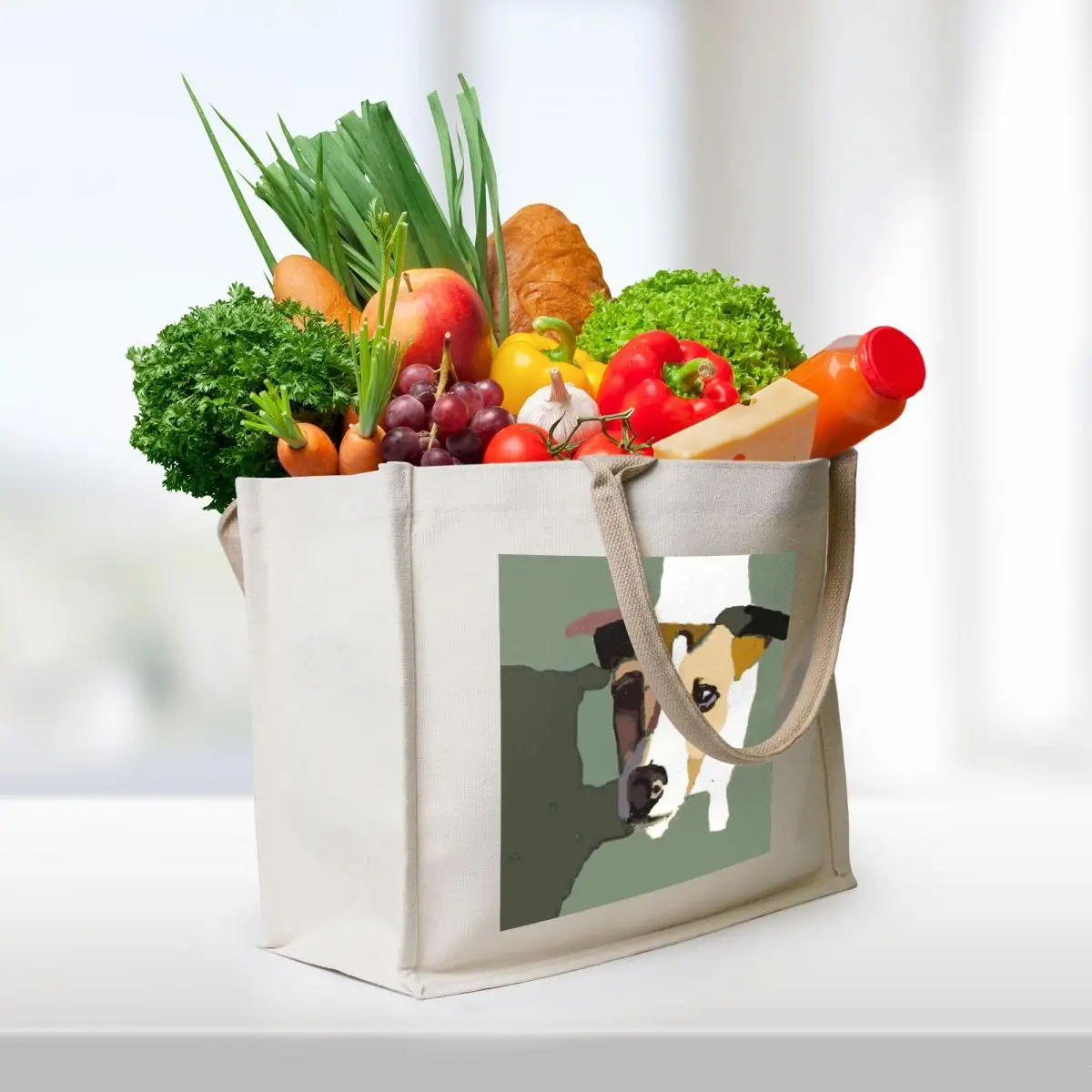 Jack Russel in the sun Tote Bag tote custom bags cloth bags Women's shopping custom