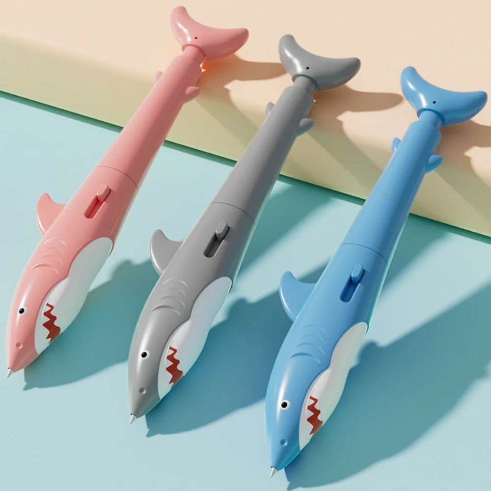 Creative shark ballpoint pen Student gift toy Used to learn decompression Boys and girls can write and spray water