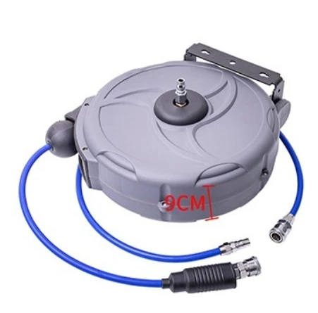 Heavy Duty Auto Rewind Air Hose Reel Reinforced PU Braided Tube Air Drum For Auto Tire Inflation Work view 5