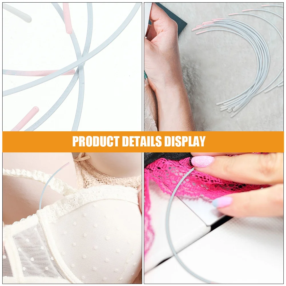 20 Pairs Rims Underwire Steel Rings for Bras An Fittings Stereotypes Support Caps Repair Metal Replacement Miss