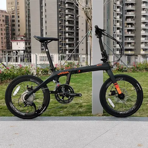Fantas-bike Java ARIA Carbon Fiber 20inches Folding Bike 18 Speed Double Hydraulic Disc Brake Bicycle For Adult