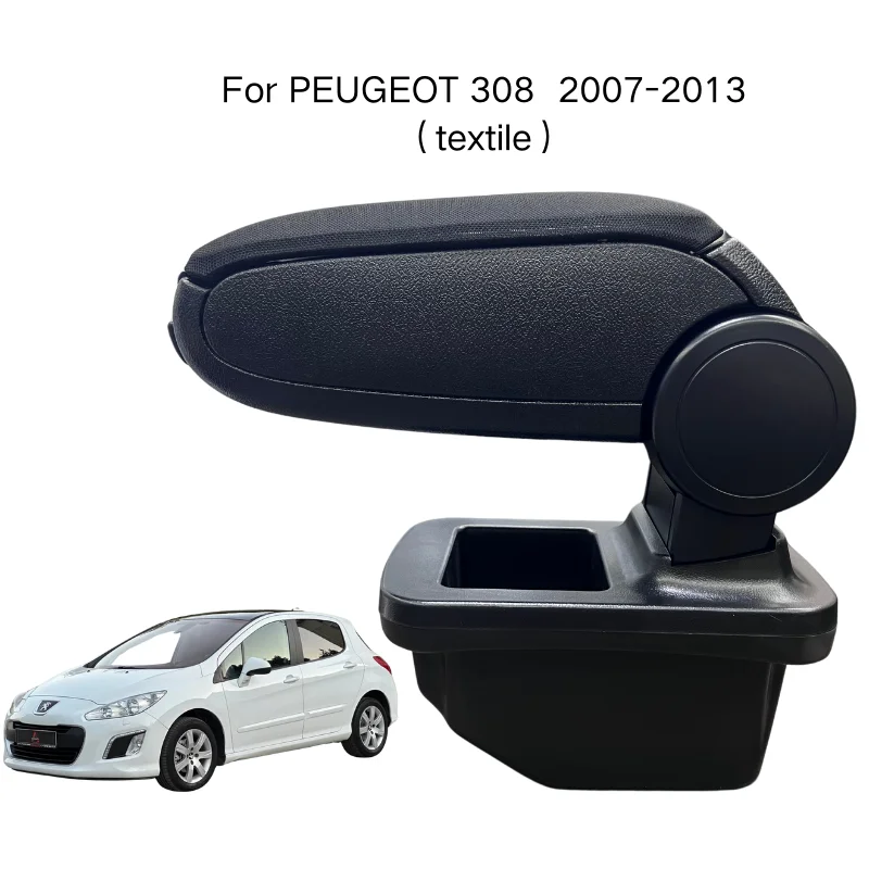 

Armrest For PEUGEOT 308 2007-2013 Textile Custom Fit Center Console Storage Box Vehicle Accessories Comfortable Driving