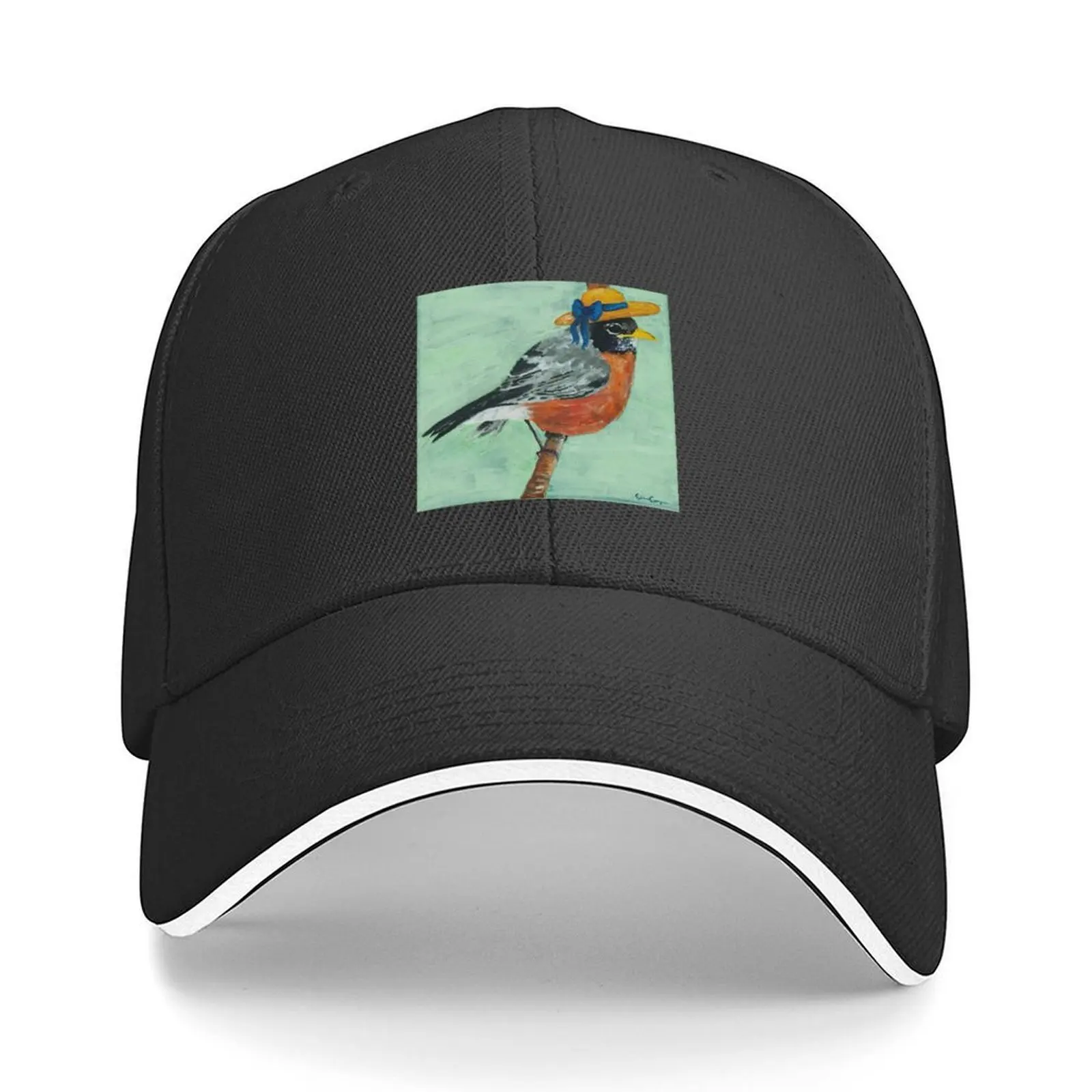Pájaros con sombreros: Garden Party Robin Gorra de béisbol Snap Back Hat gorra de marinero para hombres Bolsa de playa Sombrero para el sol para niños para niñas Hombres