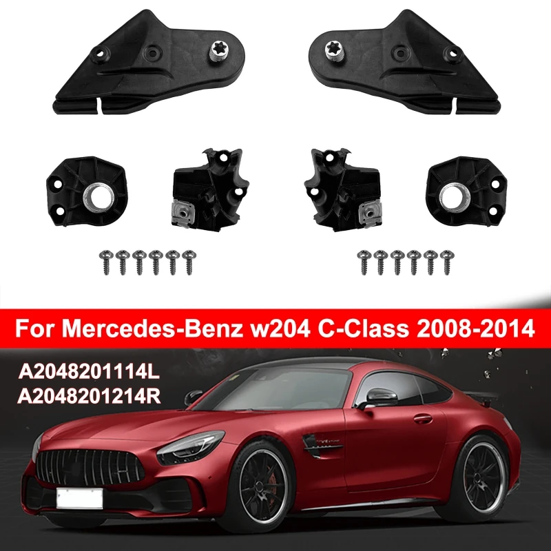 For Mercedes-Benz w204 C Class 2008-2014 Headlamp A2048201114L A2048201214R Headlight Bracket Clip Repair Kit Protection Ring