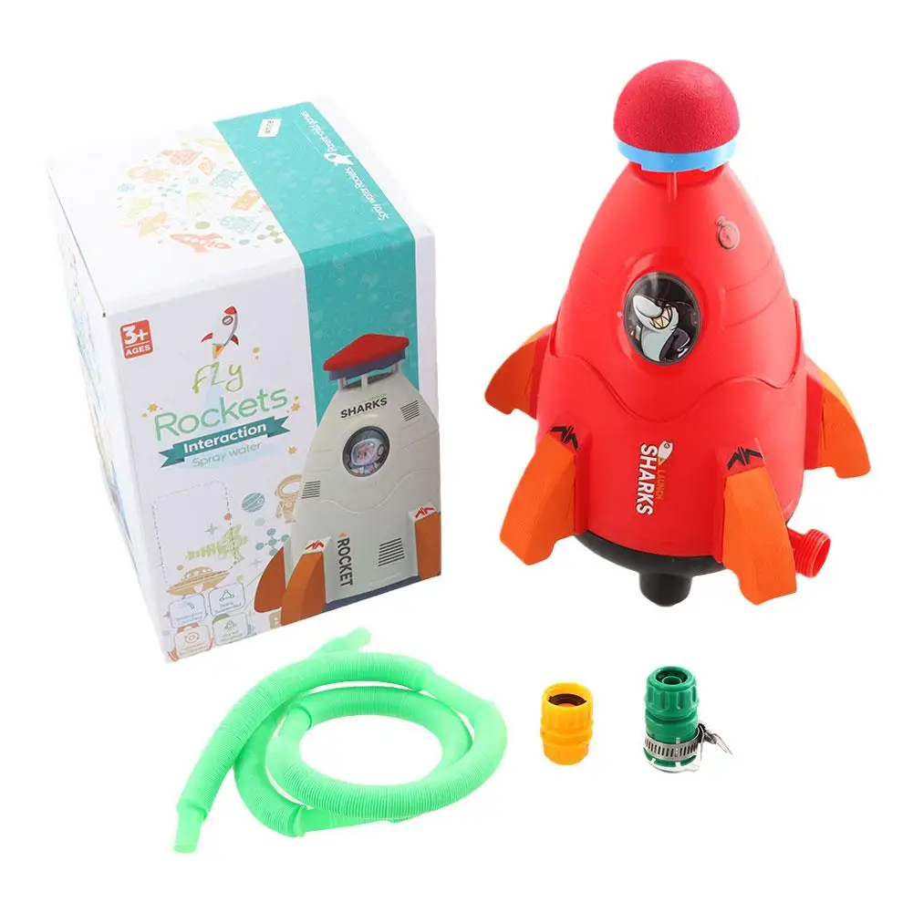 Space Rocket Sprinkler For Kids Launcher Pressure Lift Sprinkler Toys Summer Outdoor Outdoor Lawn Water Spray Rocket Toy R9P8