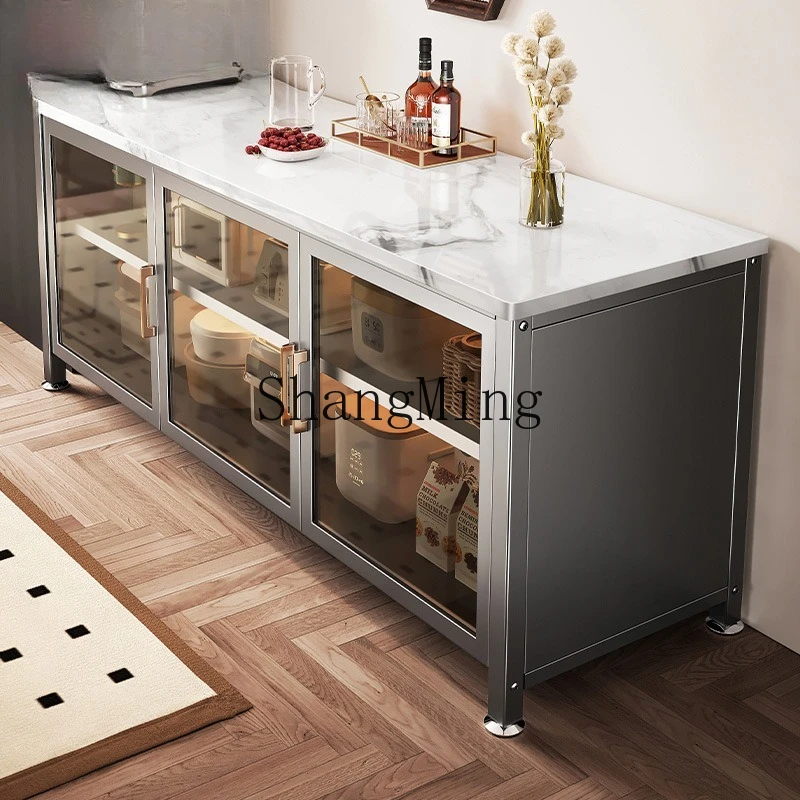 

FG kitchen rack floor-to-ceiling multi-layer rock slab dining side storage cabinet multi-functional workbench against the